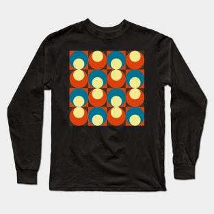 mid century retro pattern Long Sleeve T-Shirt